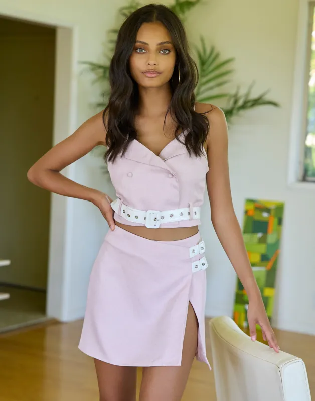 Axel Crop Top - Pink made by Beach Bunny