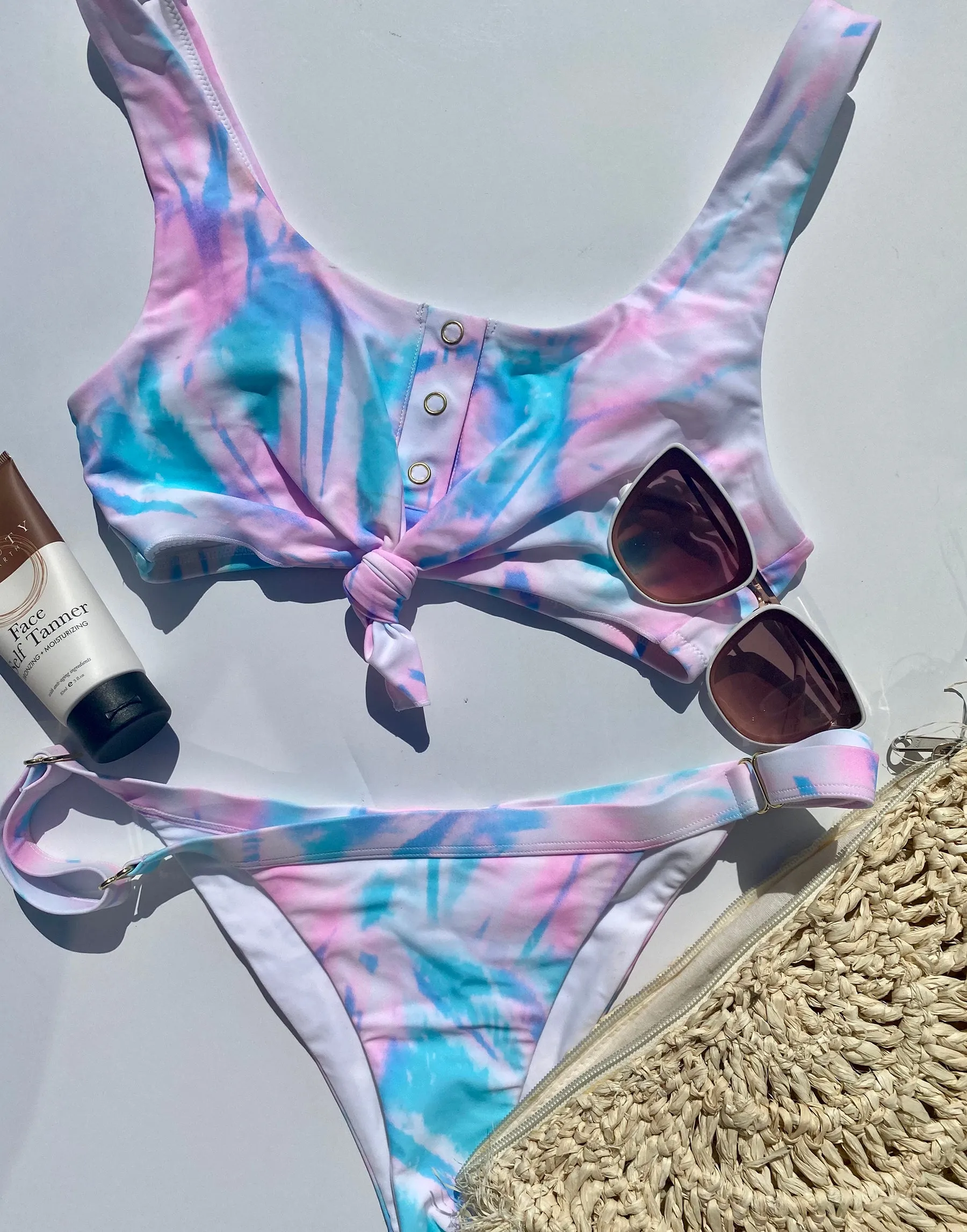 Reese Adjustable Skimpy Bottom - Pastel Tie Dye sold by Beach Bunny product image thumbnail 2