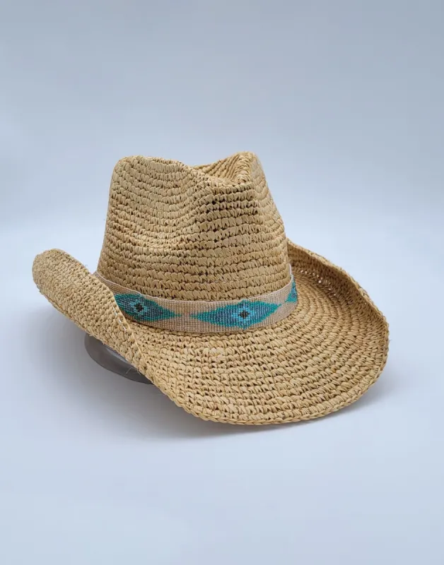 Blue Jaye Hat by Nikki Beach - Natural made by Beach Bunny