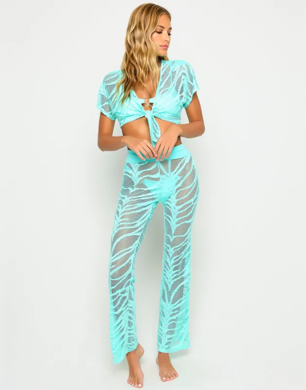 Miller Crop Top - Aqua made by Beach Bunny