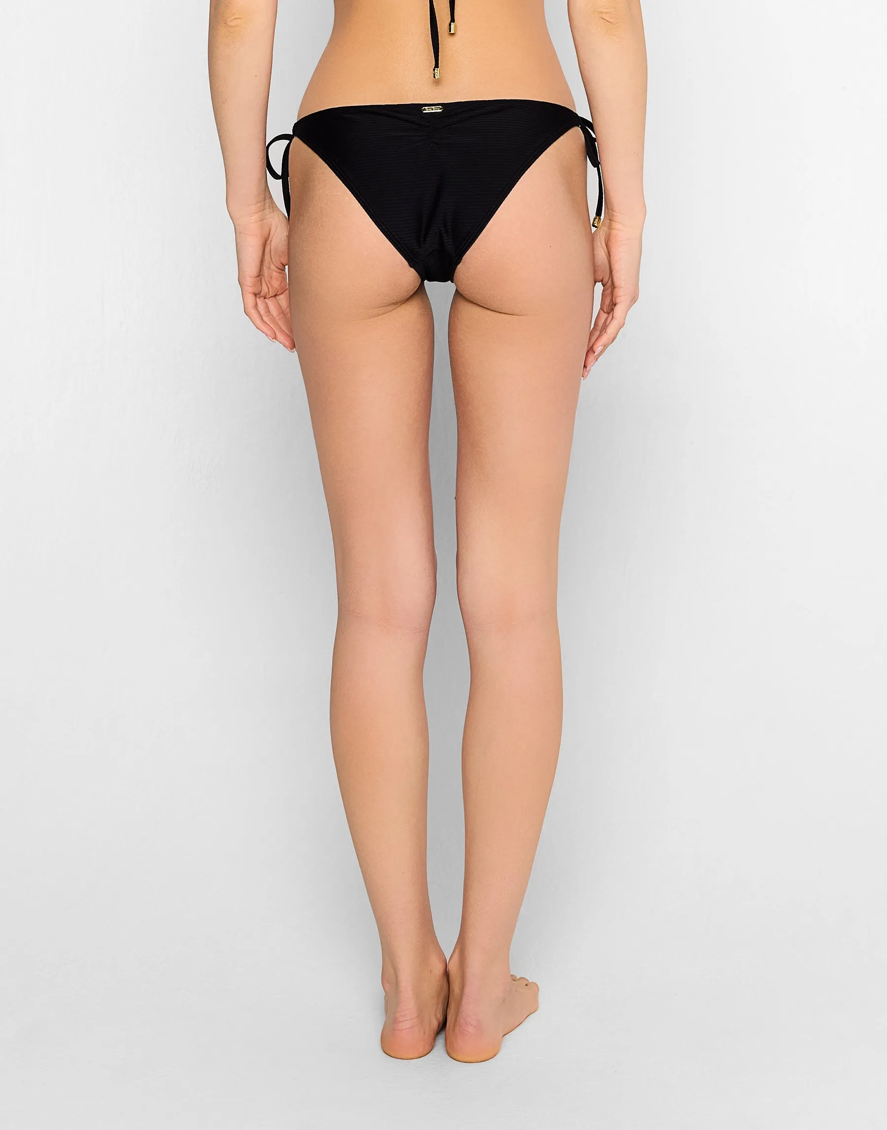 Piper Tie Side Bottom - Black Rib sold by Beach Bunny product image thumbnail 4