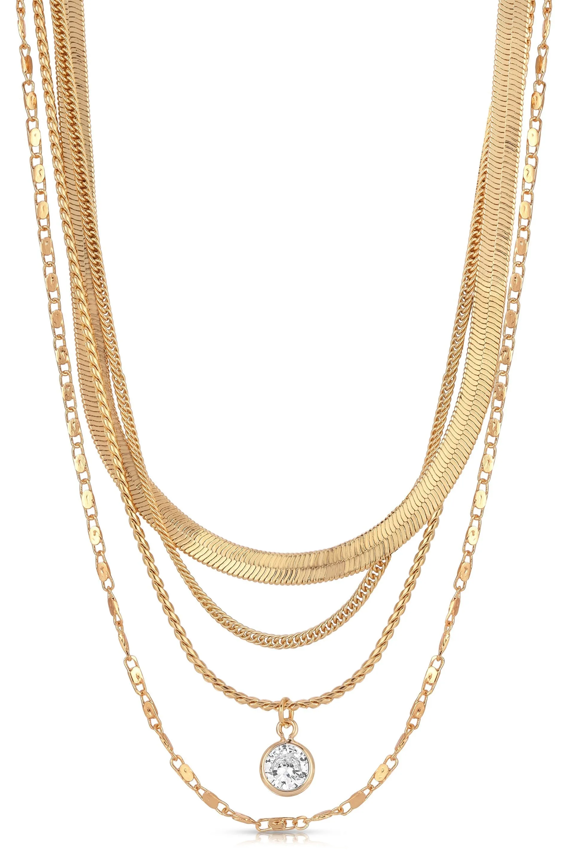All the Chains Layered Necklace by Ettika sold by Beach Bunny product image thumbnail 2