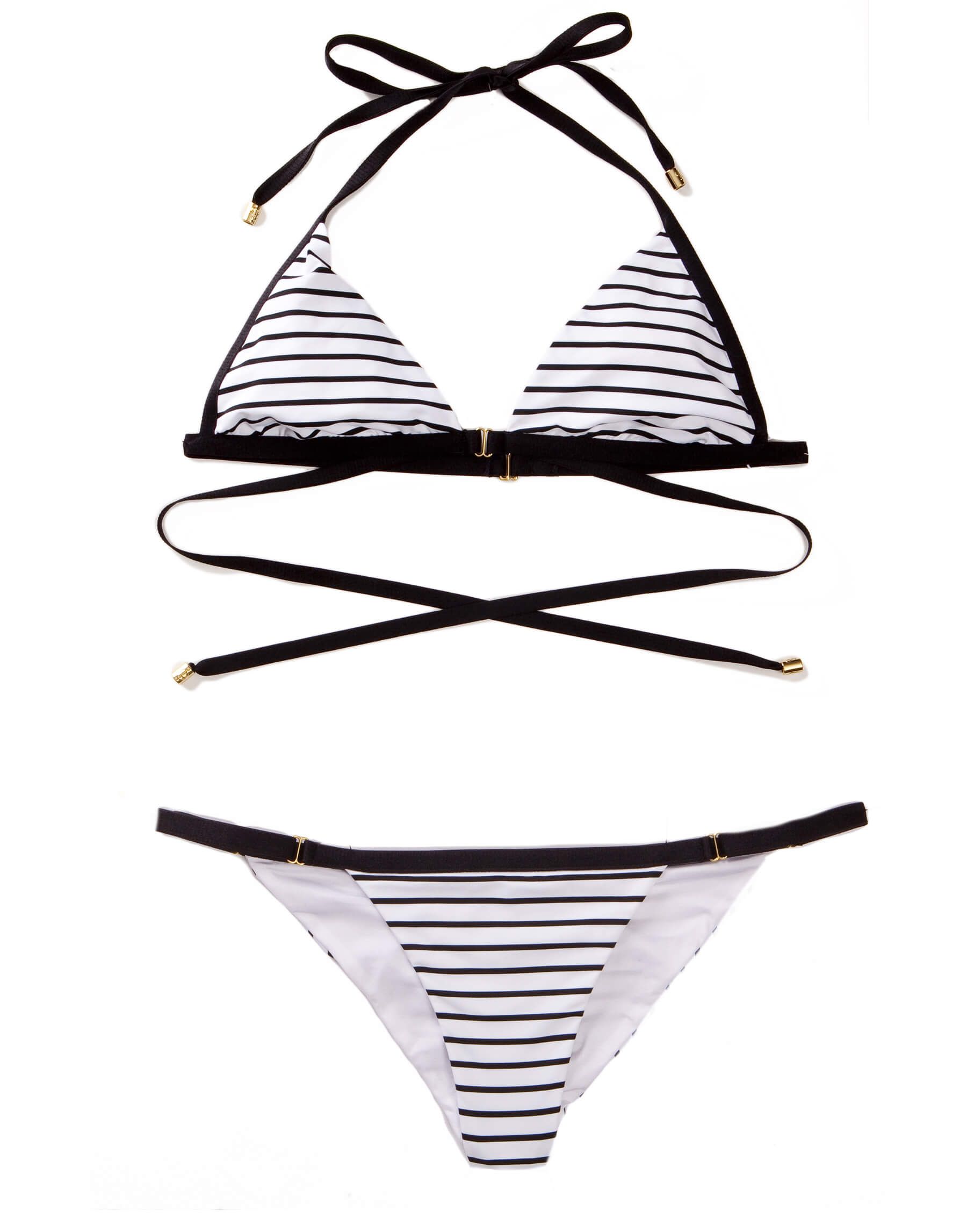 Fine Lines Skimpy Bottom - Black Stripe sold by Beach Bunny product image thumbnail 2