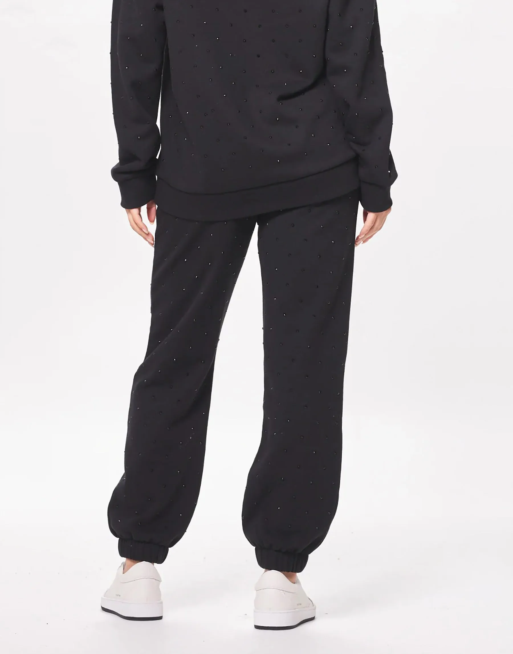 Fleece Jogger with Rhinestones by Vintage Havana - Black sold by Beach Bunny product image thumbnail 2