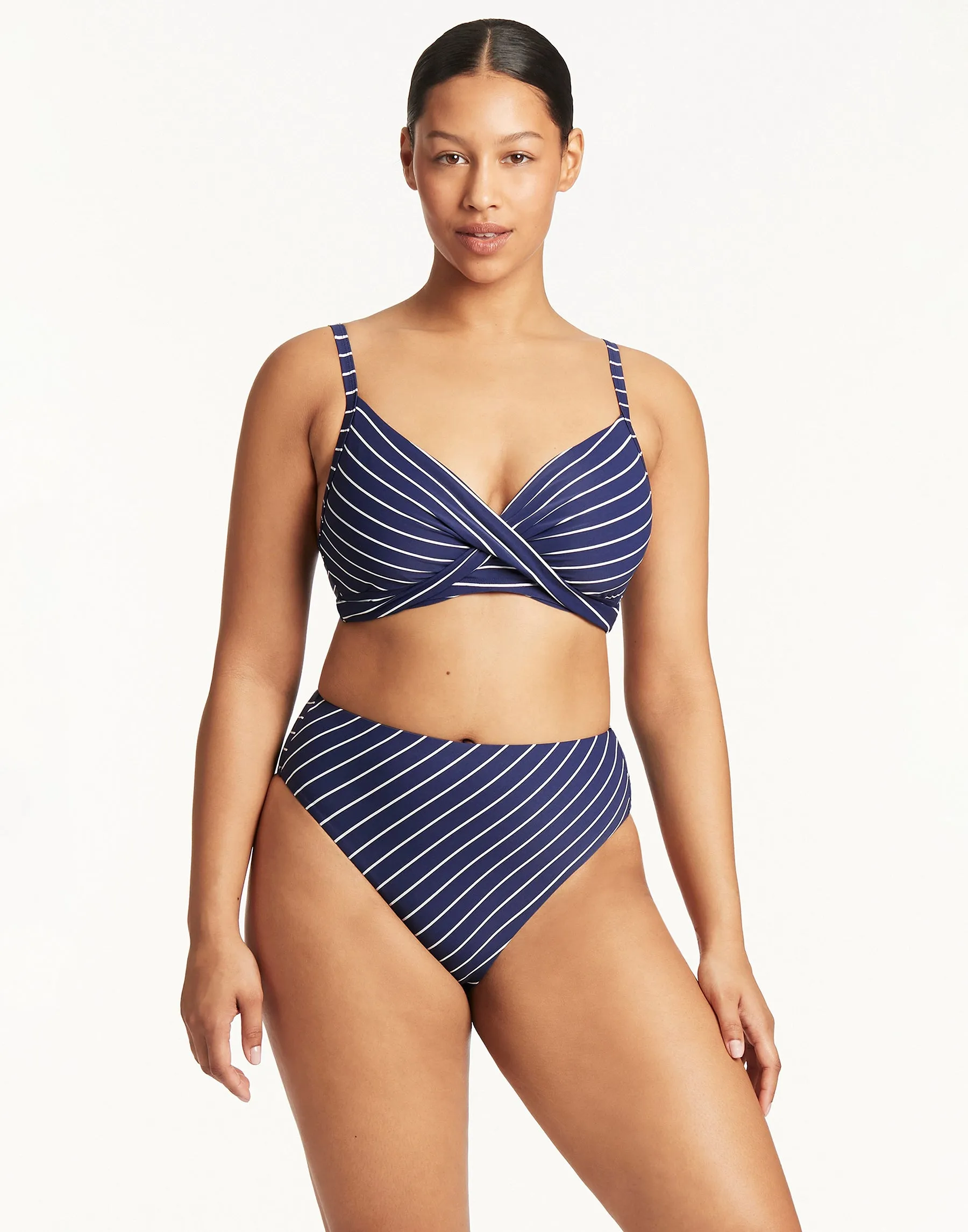 Shoreline Retro High Waist Bottom by Sea Level - Navy sold by Beach Bunny product image thumbnail 3