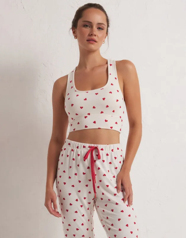 Sia Heart Tank Bra by Z Supply - Vanilla Ice sold by Beach Bunny