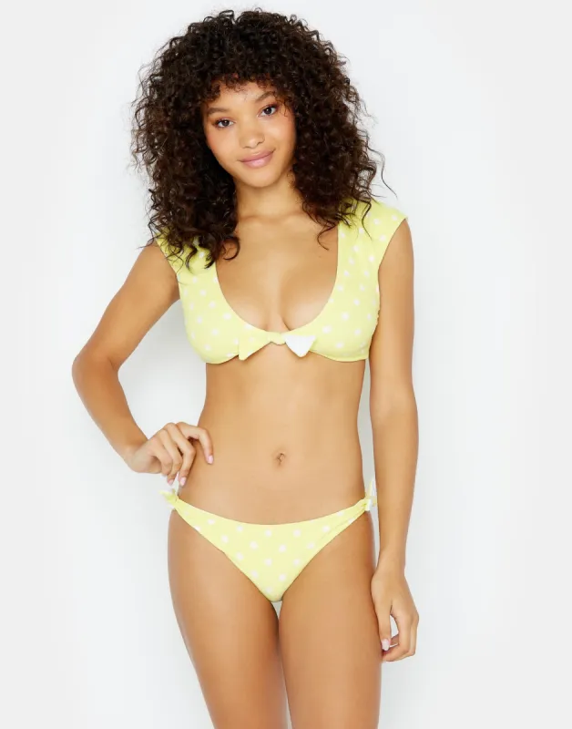 Margeaux Crop Top - Lemon sold by Beach Bunny