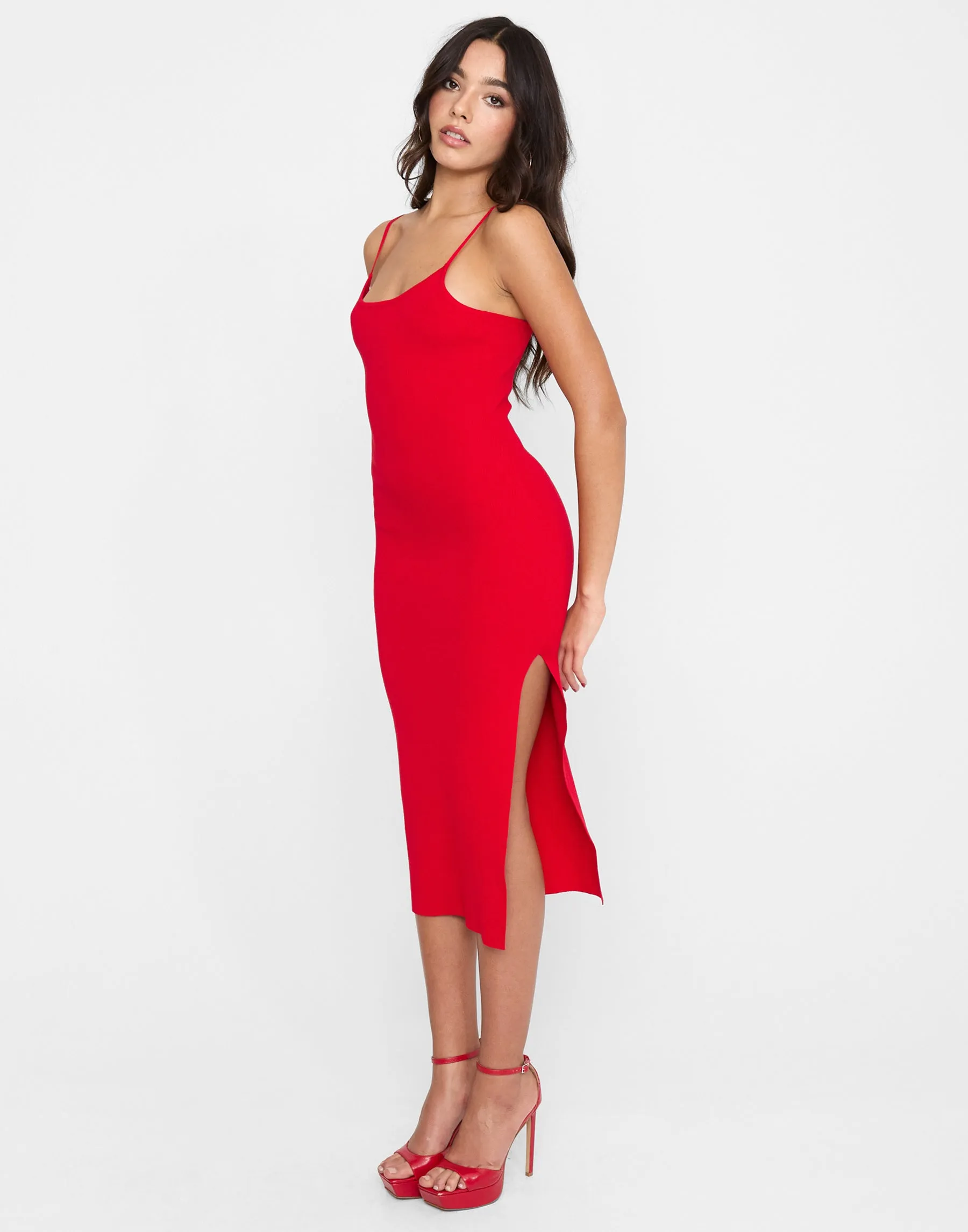 Lady In Red Slit Dress by Summer Haus - Red sold by Beach Bunny product image thumbnail 5