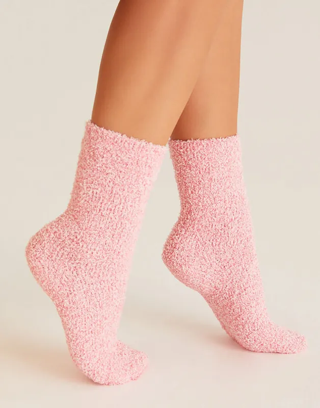 2-Pack Plush Stripe Socks by Z Supply - Pink Cherry sold by Beach Bunny