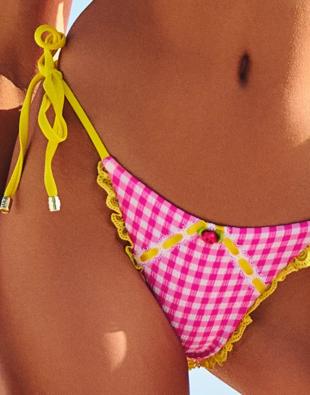 Tessa Tie Side Bottom - Pink sold by Beach Bunny