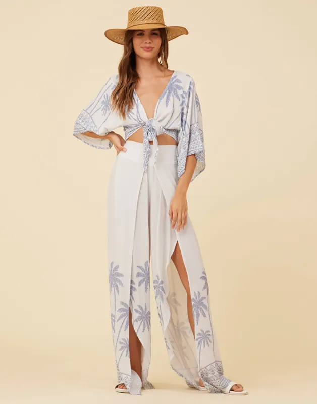 Cabo Palm Tie Front Top by Surf Gypsy - Palm made by Beach Bunny