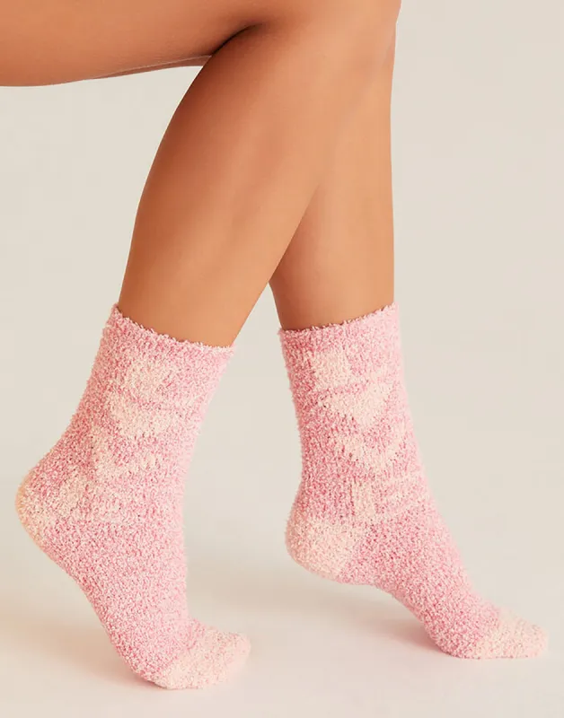 Plush Heart Socks (2-Pack) by Z Supply - Pink Cherry sold by Beach Bunny