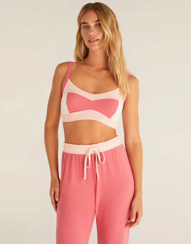 Mix Color Tank Bra by Z Supply - Pink Candy sold by Beach Bunny