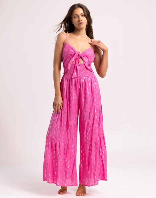 Ray Jumpsuit - Pink made by Beach Bunny