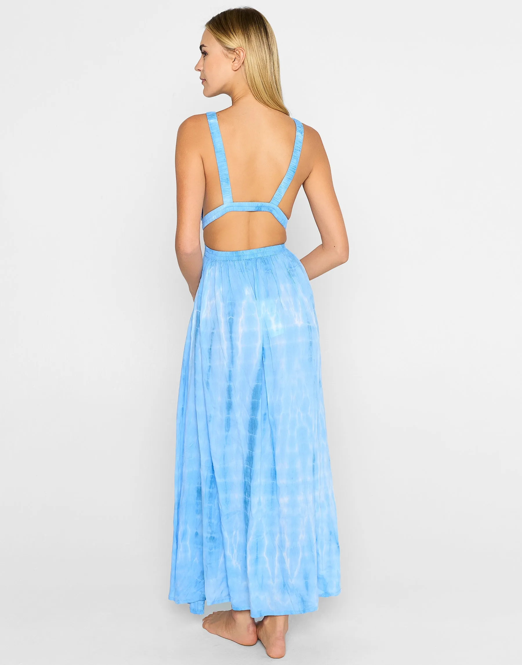 Hope Maxi Dress by Tiare Hawaii - Sky Grey Tie Dye sold by Beach Bunny product image thumbnail 2
