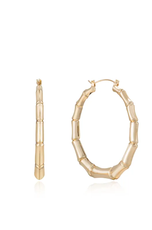 Bamboo Hoop Earrings by Ettika sold by Beach Bunny