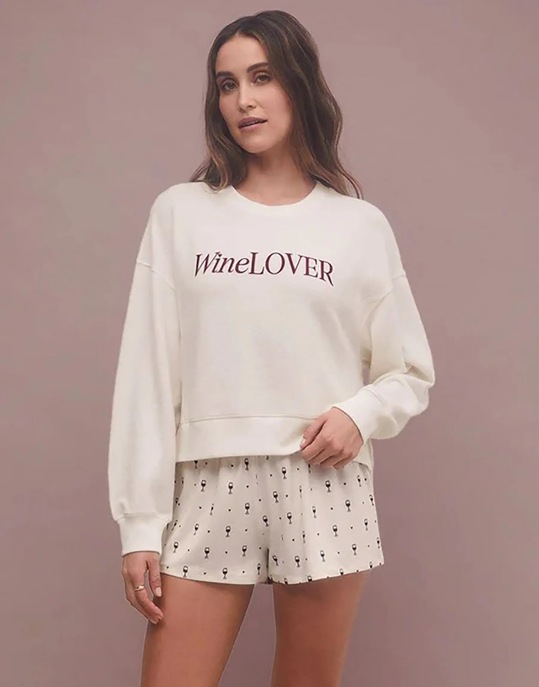 Wine Lover Long Sleeve Top by Z Supply - Bone sold by Beach Bunny product image thumbnail 3