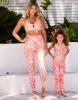 Katie Legging by California Kisses - Adult - Pink/Orange Multi sold by Beach Bunny