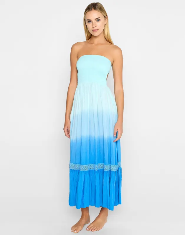Avalon Maxi Dress by Tiare Hawaii - Sky Blue Ombre made by Tiare Hawaii