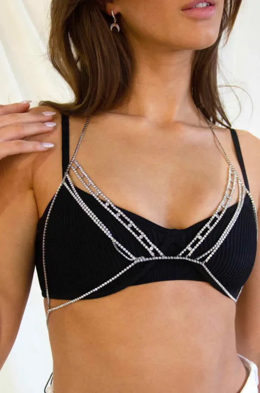 Cancun Calling Crystal Body Chain sold by Beach Bunny