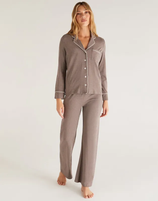 Softest Modal PJ Set by Z Supply - Dusty Heather Taupe made by Beach Bunny