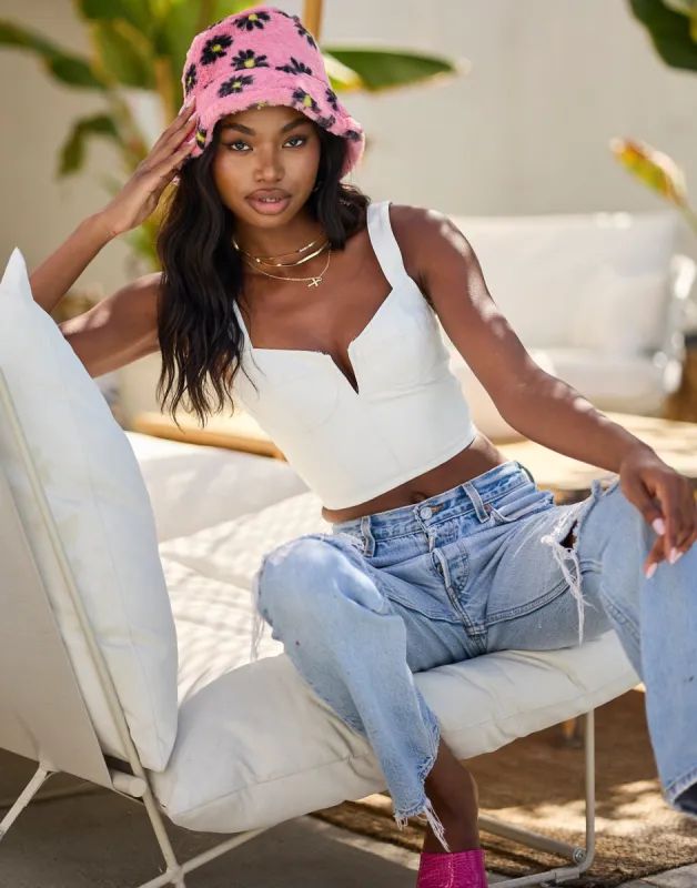 Rachel Crop Top by Summer Haus - White made by Beach Bunny