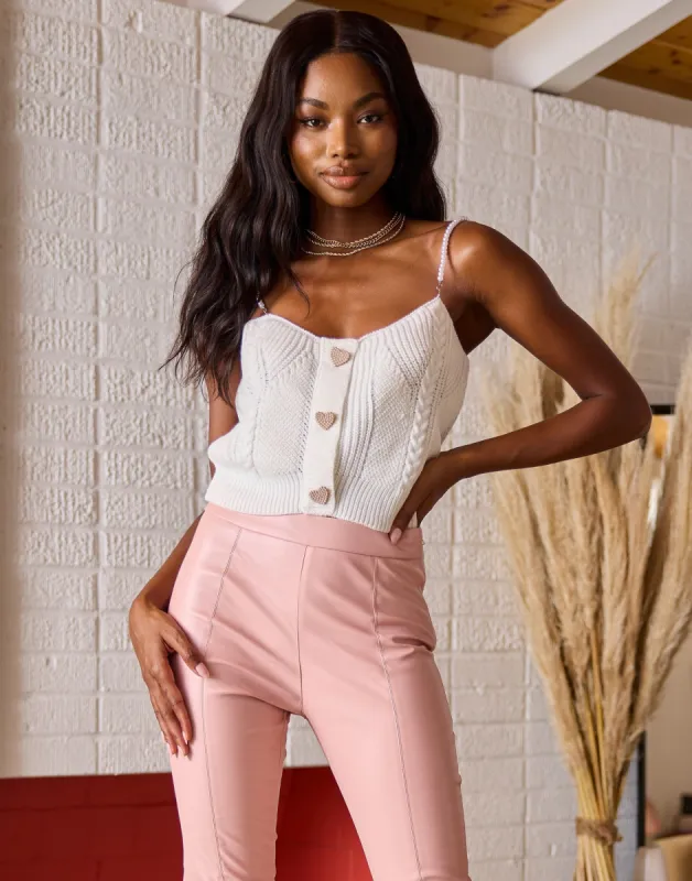 Jenna Leather Pant by Summer Haus - Pink sold by Beach Bunny