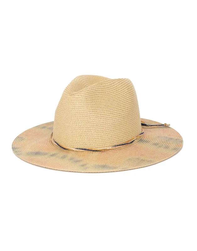 Wild Child Fedora by San Diego Hat Company - Natural/Tie Dye sold by Beach Bunny