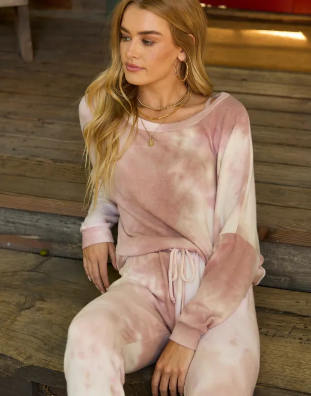 I'm Yours Sweatshirt by Summer Haus - Rose Tie Dye made by Beach Bunny