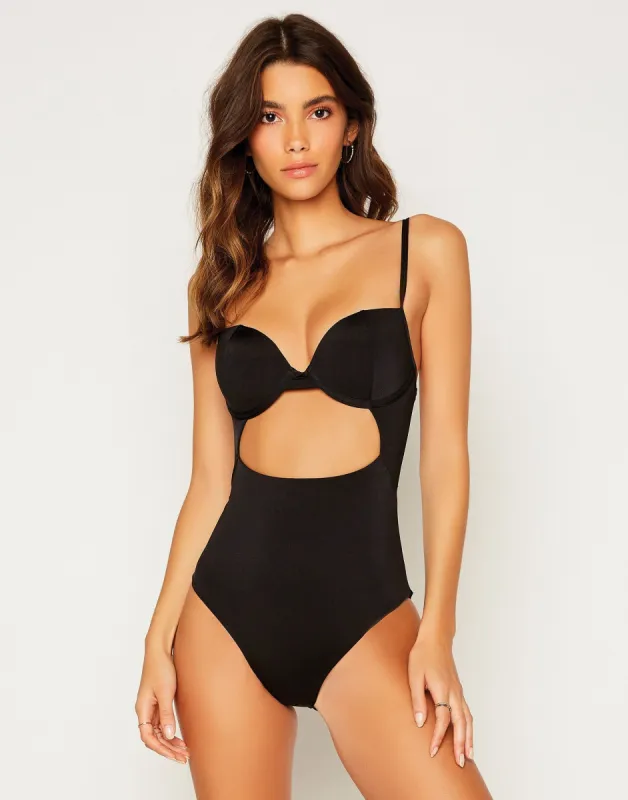 Flynn Midi One Piece - Black made by Beach Bunny