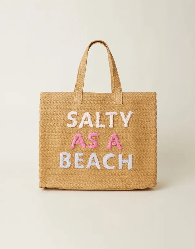 Salty As A Beach Tote by BTB Los Angeles - Pink Rainbow sold by Beach Bunny