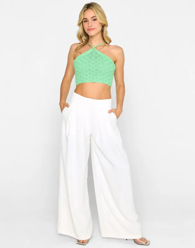 Riley Crop Top by Summer Haus - Green made by Beach Bunny