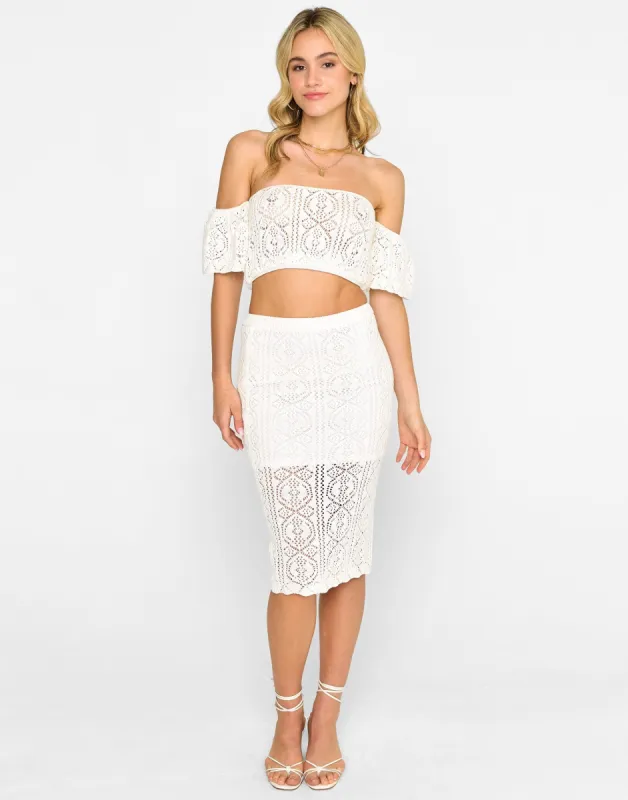 Ivy Crochet Set by Summer Haus - White sold by Beach Bunny