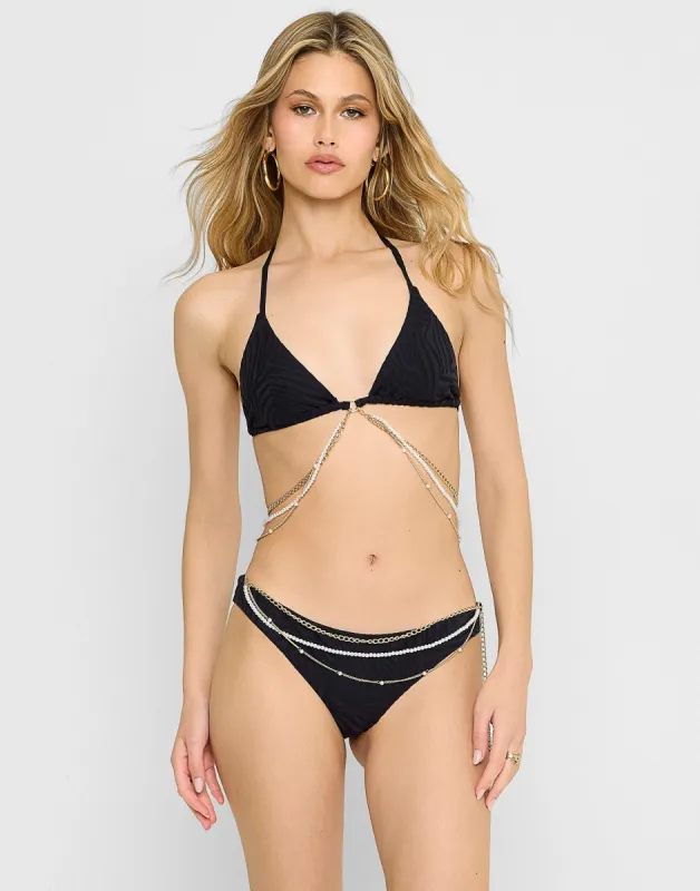 Kora Triangle Top - Black sold by Beach Bunny