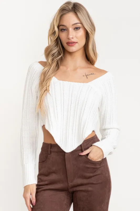 Quinn Sweater by Summer Haus - White made by Beach Bunny