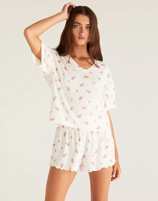 Watermelon Sleep Set by Z Supply - White Shell sold by Beach Bunny