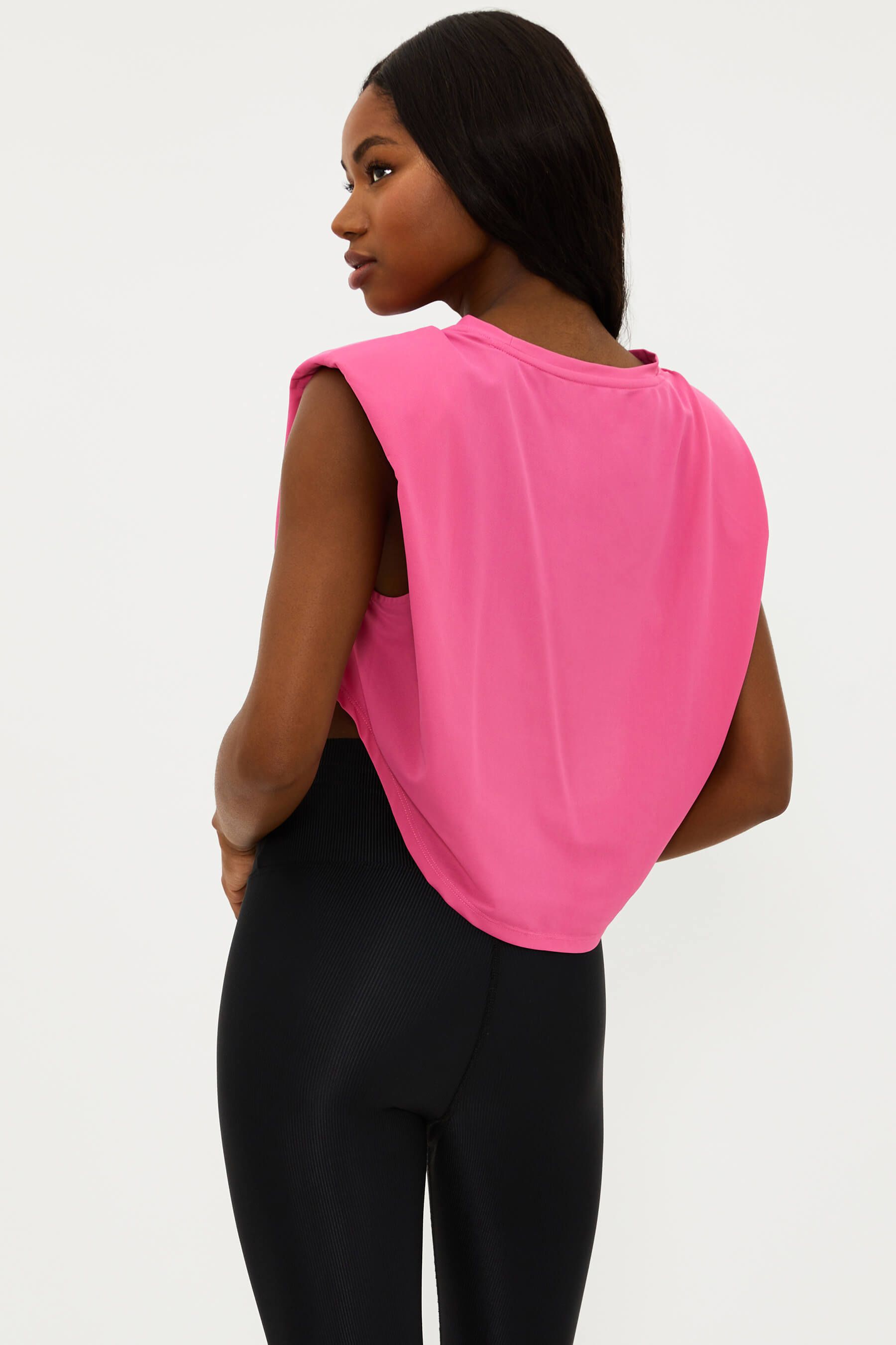 Mesh Dunes Muscle Tee Fandango Pink sold by Beach Riot product image thumbnail 2