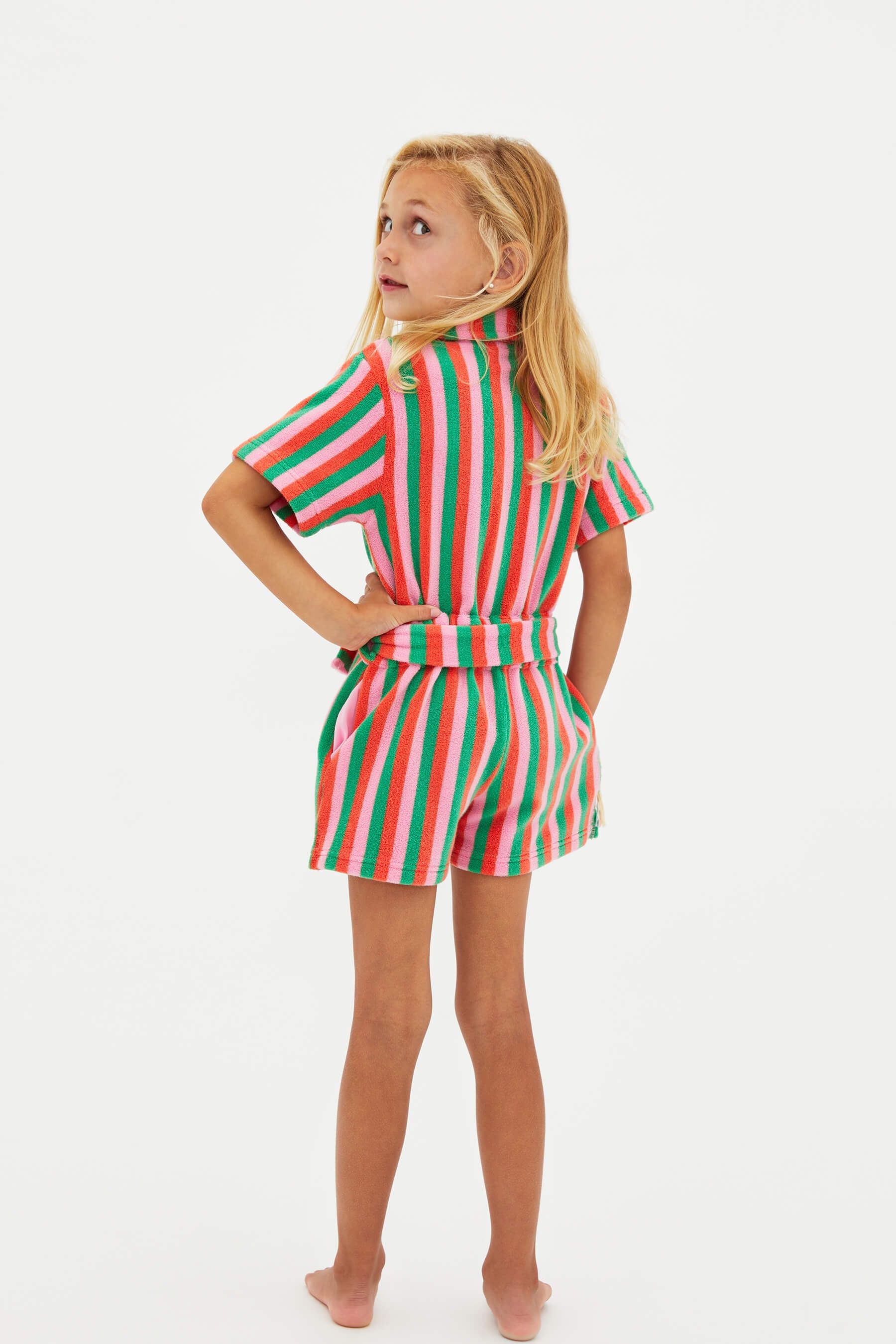 Little Gia Romper Palm Beach Stripe sold by Beach Riot product image thumbnail 2