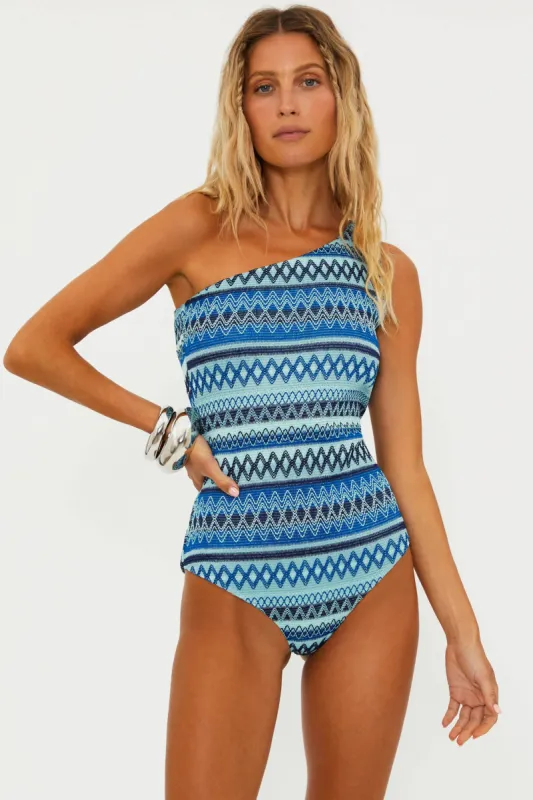 Alba One Piece Daydream Chevron sold by Beach Riot