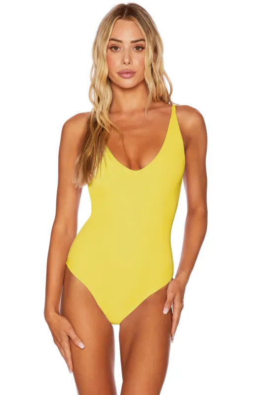 Reese One Piece Lemon Yellow sold by Beach Riot
