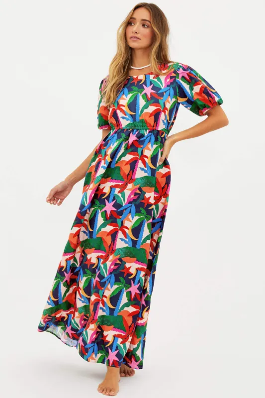 Weston Dress Royal Palm sold by Beach Riot