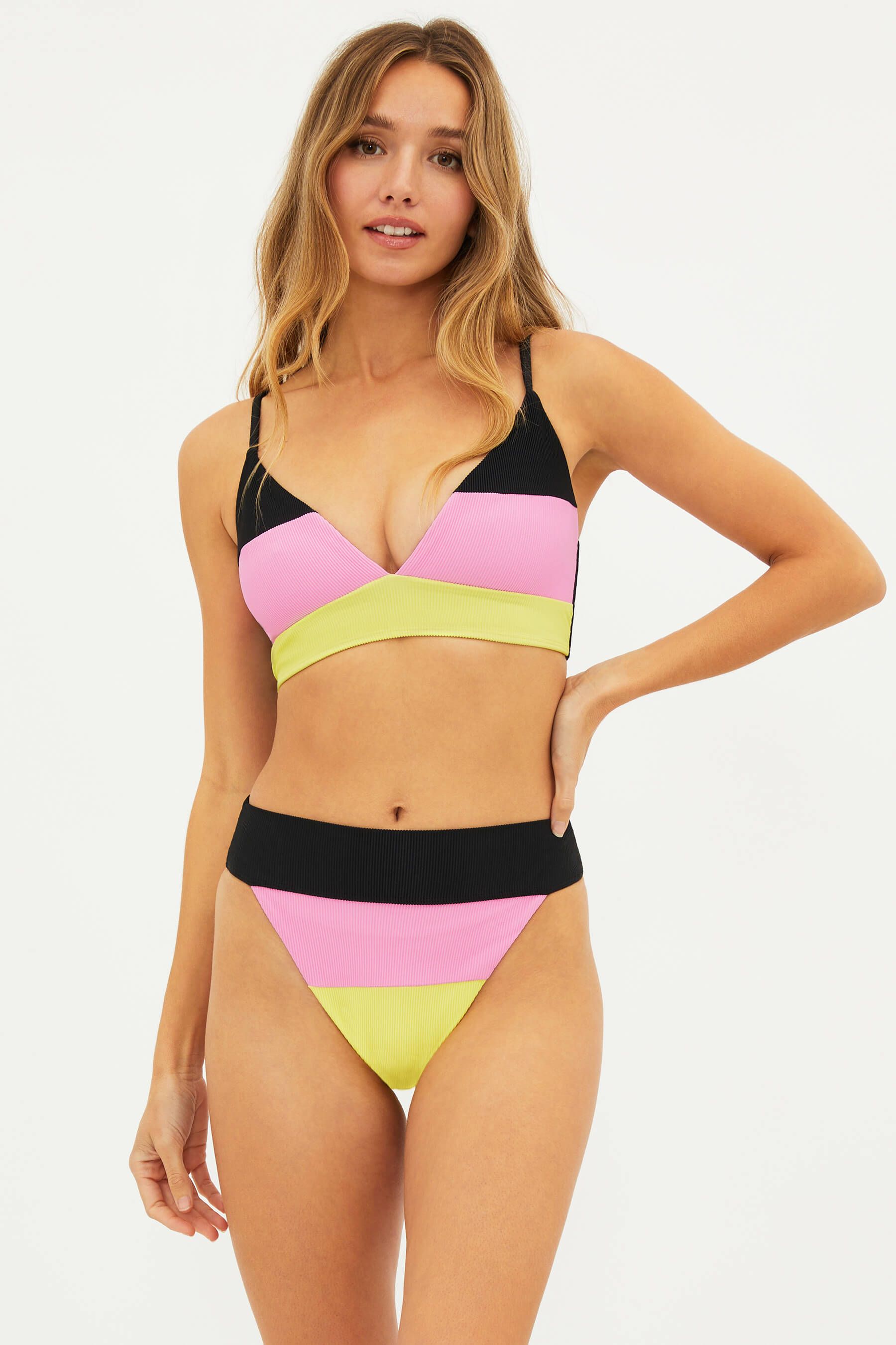 Alexis Bottom Pink Lemonade Colorblock sold by Beach Riot product image thumbnail 2
