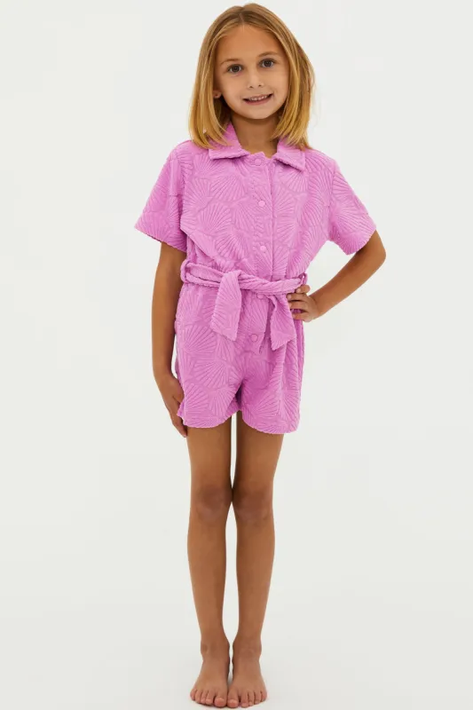 Little Gia Romper Shell Pink Terry sold by Beach Riot