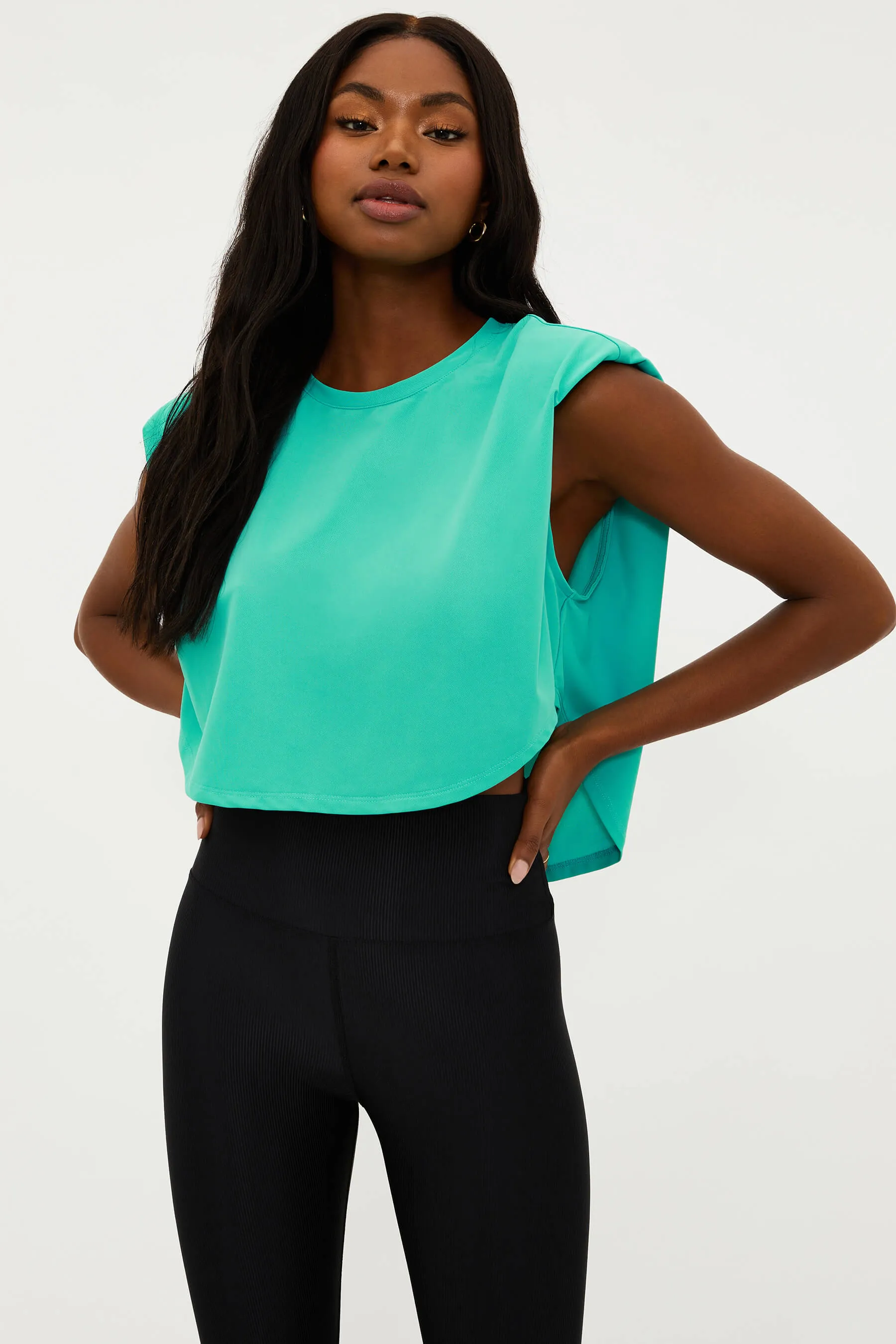 Mesh Dunes Muscle Tee Waterfall sold by Beach Riot product image thumbnail 4