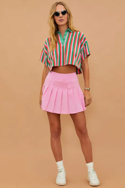 Cape Tennis Skirt Prism Pink sold by Beach Riot