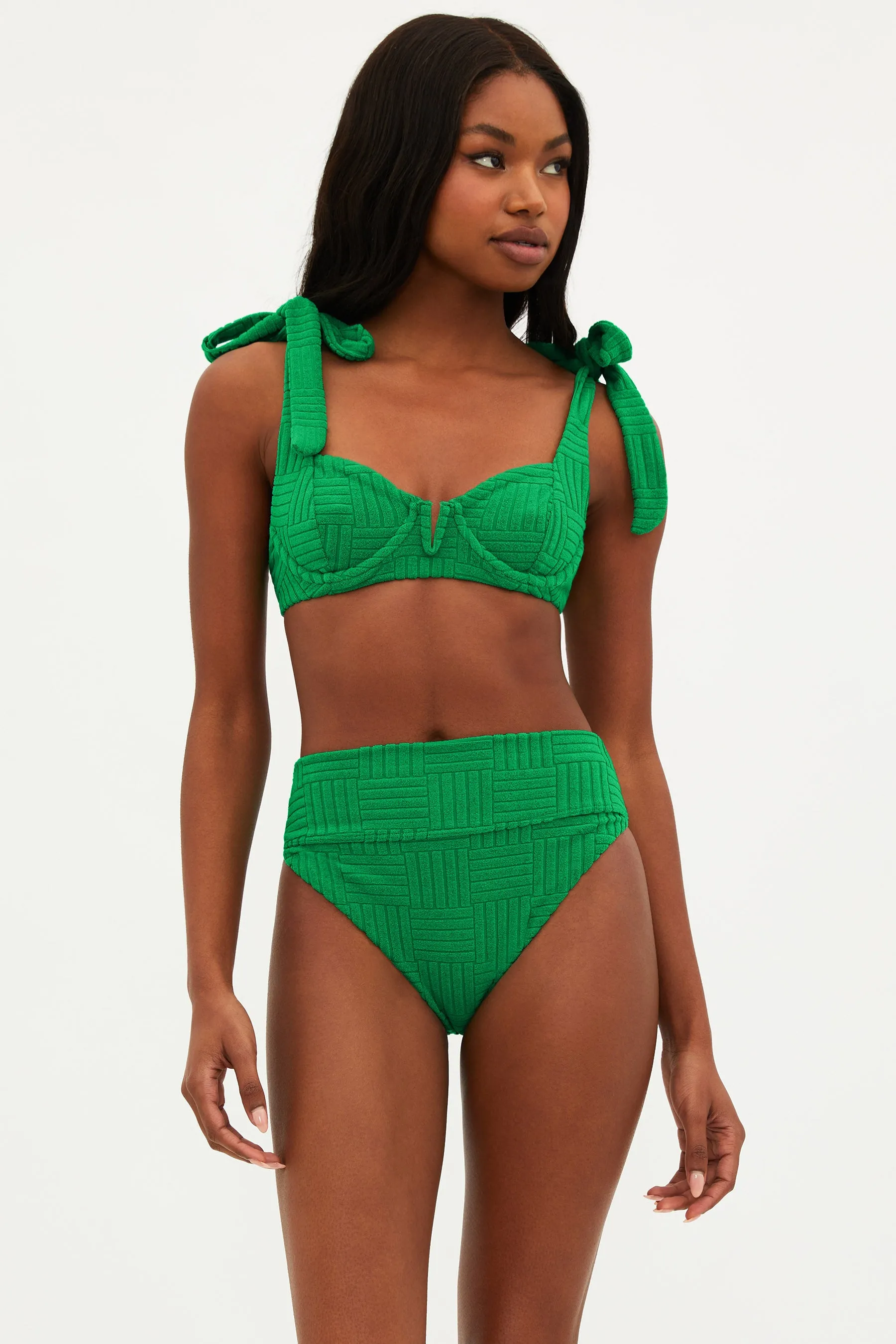 Highway Bottom Jelly Bean Green Terry sold by Beach Riot product image thumbnail 2