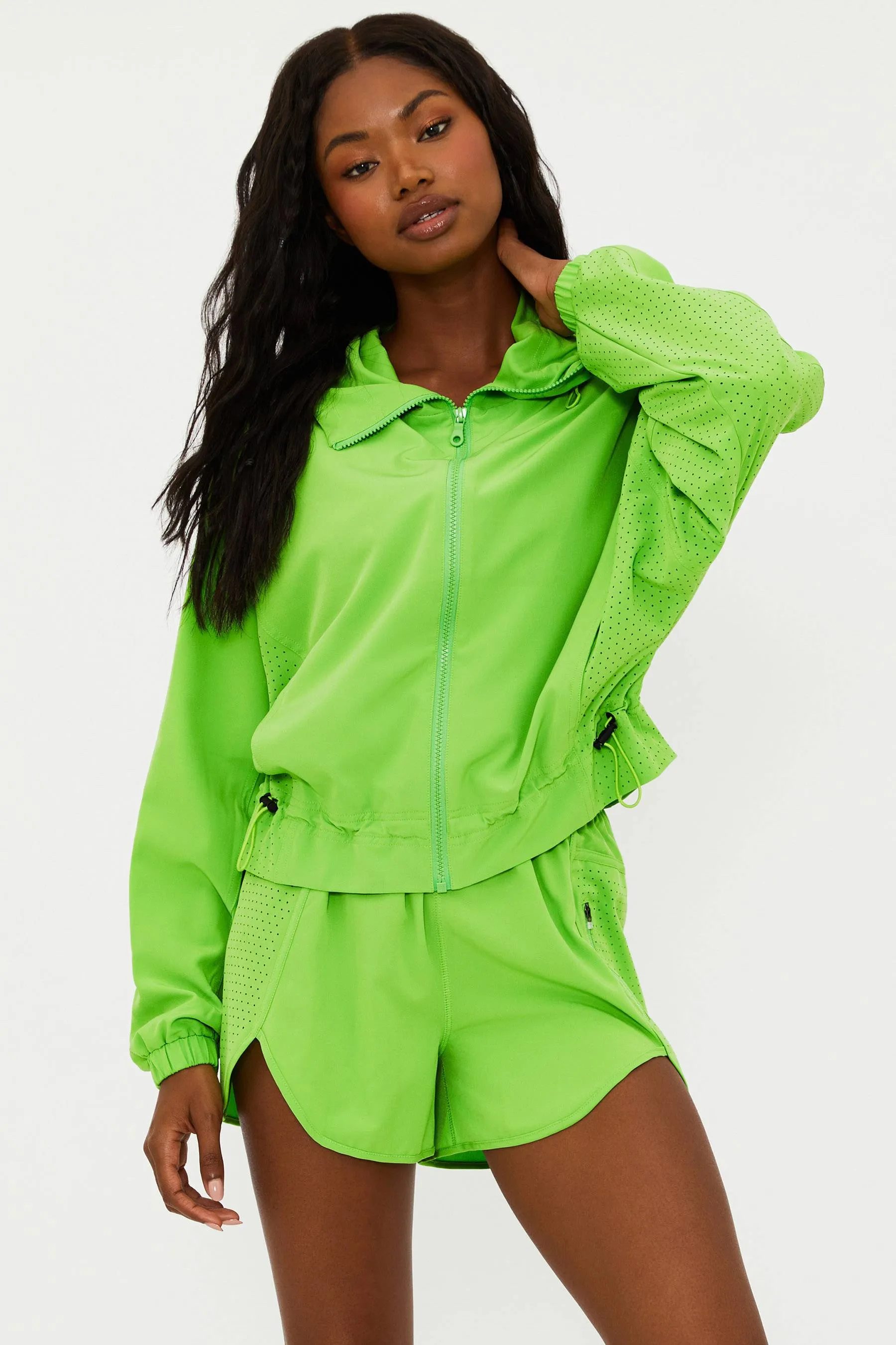 Casen Jacket Palm Garden Green sold by Beach Riot