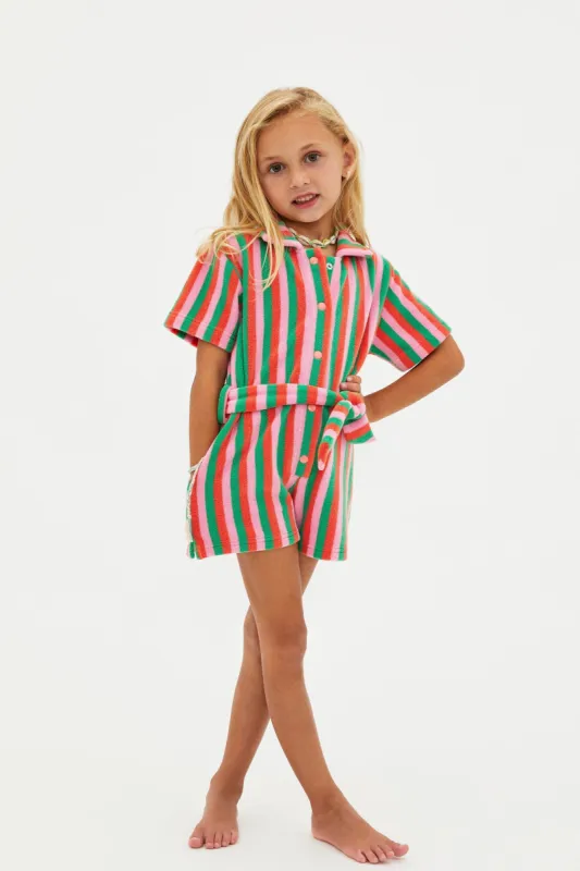 Little Gia Romper Palm Beach Stripe sold by Beach Riot