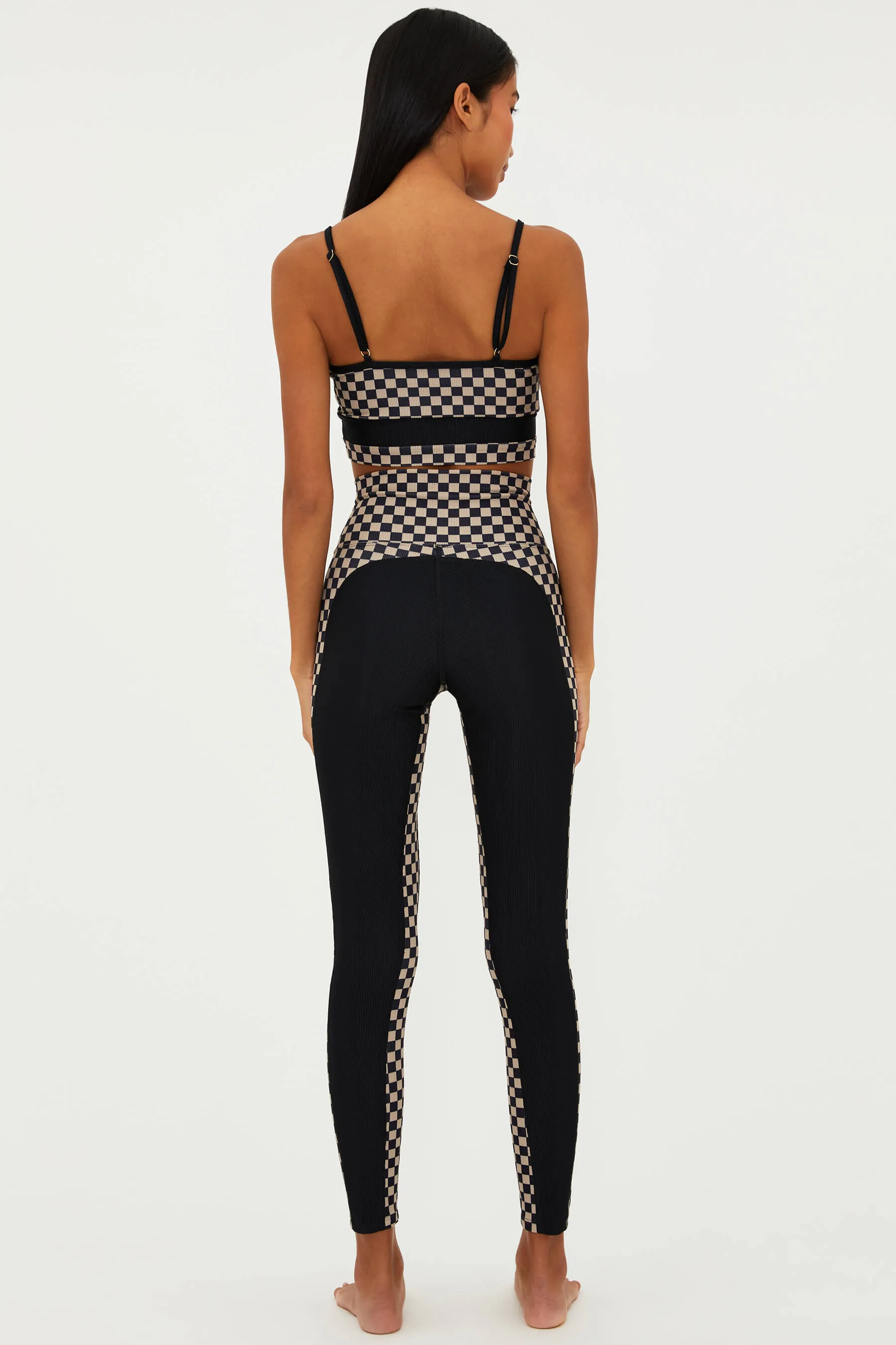 Colorblock Legging Taupe & Black Check sold by Beach Riot product image thumbnail 4