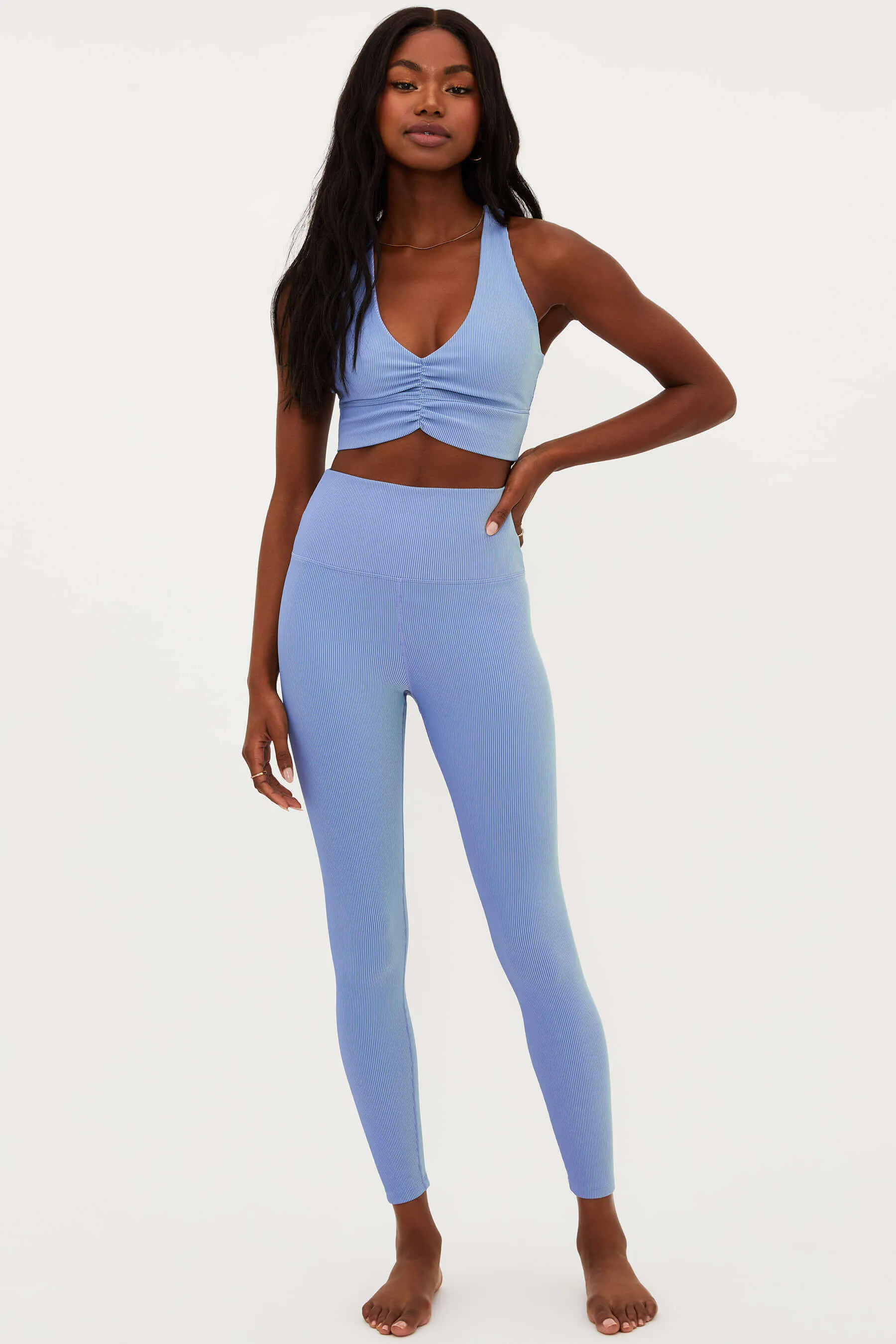 Tayler Legging Seashore Two Tone Rib sold by Beach Riot